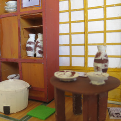 「昭和ロマン」　居間　リメイク　電飾・完成モデル　ジオラマ　ミニチュア　プレゼント　 12枚目の画像