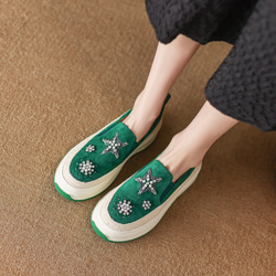 23 秋季女式真皮鞋超輕質厚底鞋舒適淺口鞋 22 厘米-24.5 厘米 #796⭐免運費⭐ 第2張的照片