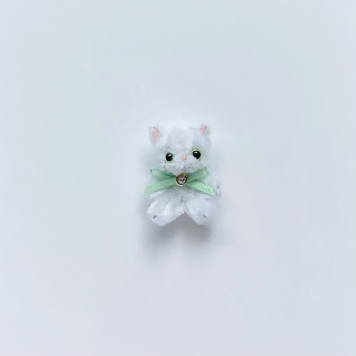 モールアート 猫 ハンドメイドミニチュアぬいぐるみ カラーモール