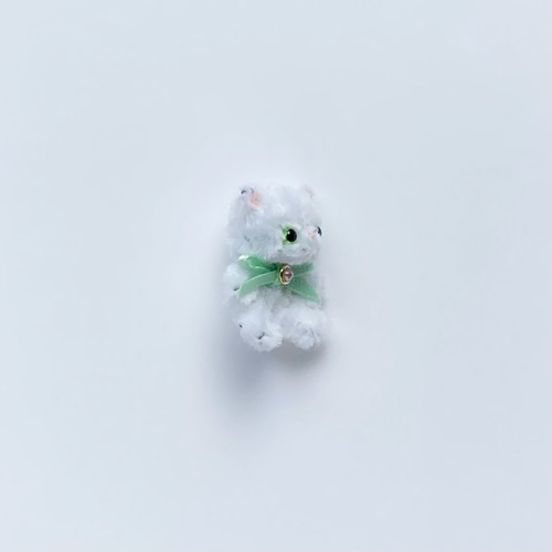 人気作家様　テディベア ミニチュア ハンドメイド ぬいぐるみ　ネコちゃん マシュマロねこちゃん ぬいぐるみ ハンドメイド 海外作家様 猫