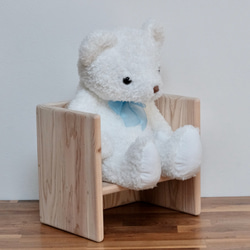 保育園に置いてある箱椅子 【変化椅子】無垢材パイン 無塗装