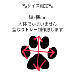 にくきゅうボード【四角】ペット手形足形 犬猫手形　肉球メモリアルボード　肉球ボード　肉球アート 9枚目の画像