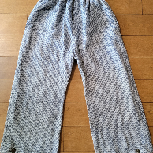 着物リメイク 古布 涼しい 麻 パンツ ワンピース hanahukujun