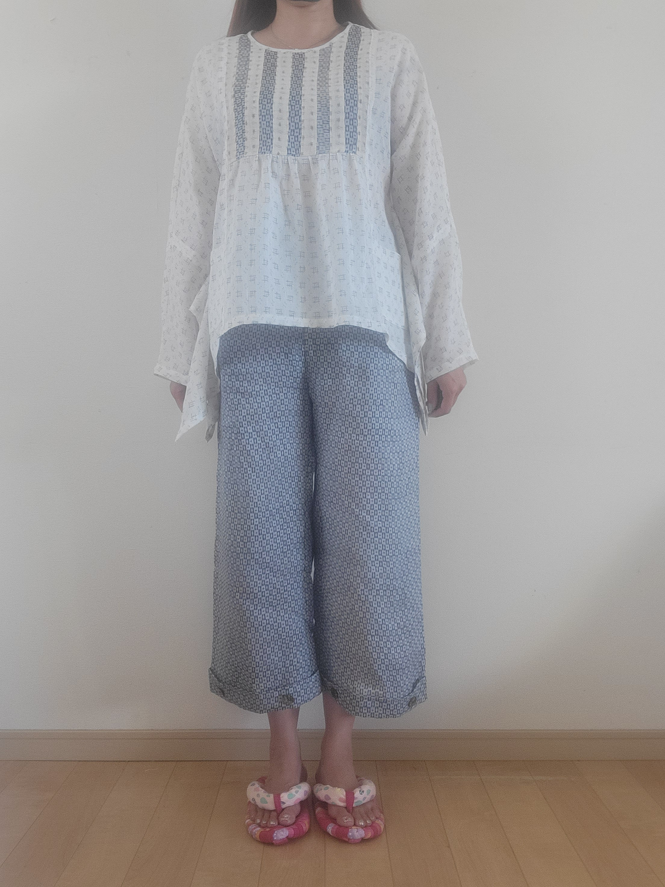 エッグパンツを作りました。またサイズが微妙。そしてゴムが
