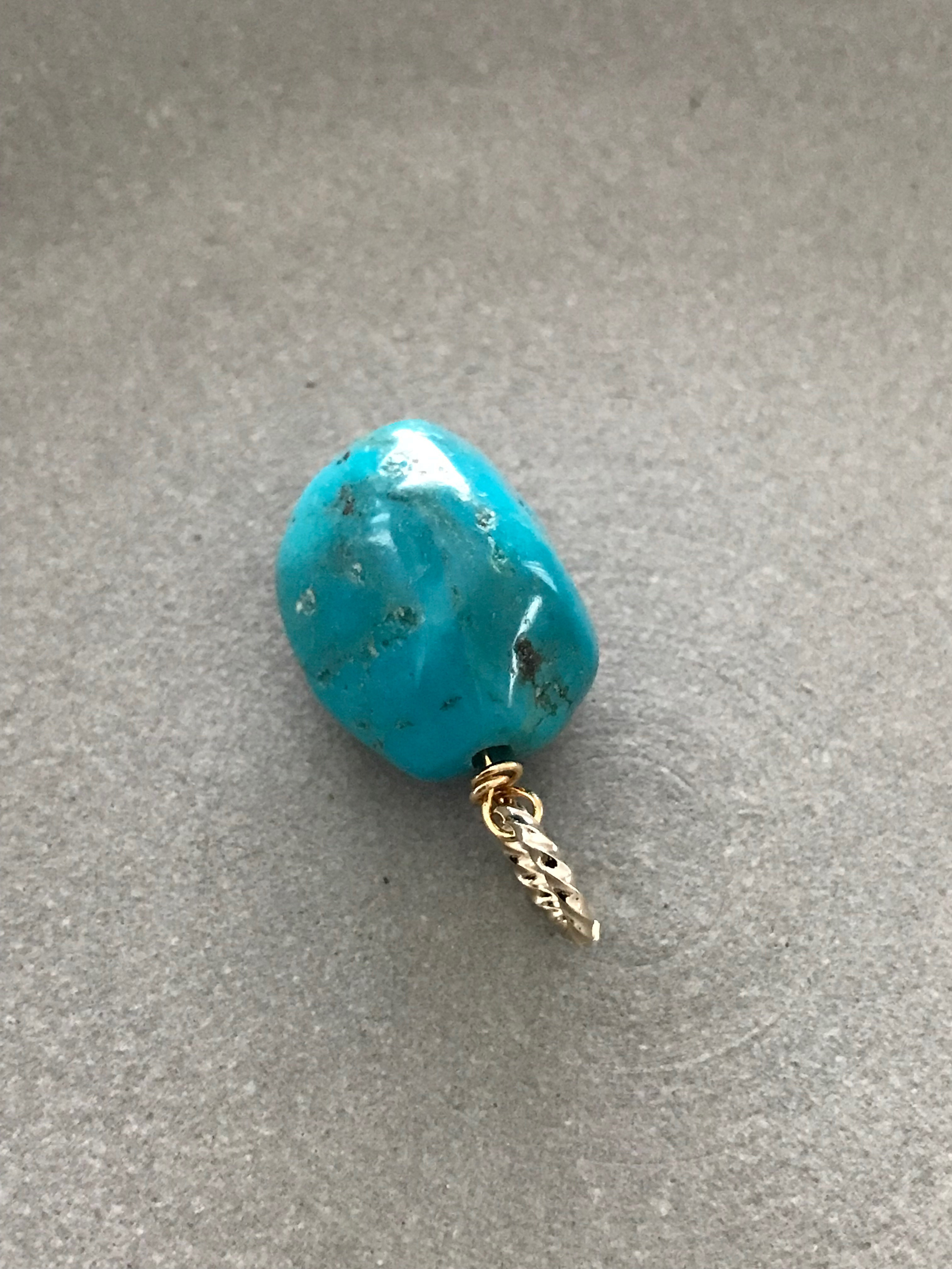 ［再販］大粒の天然ターコイズ♚ペンダントトップ