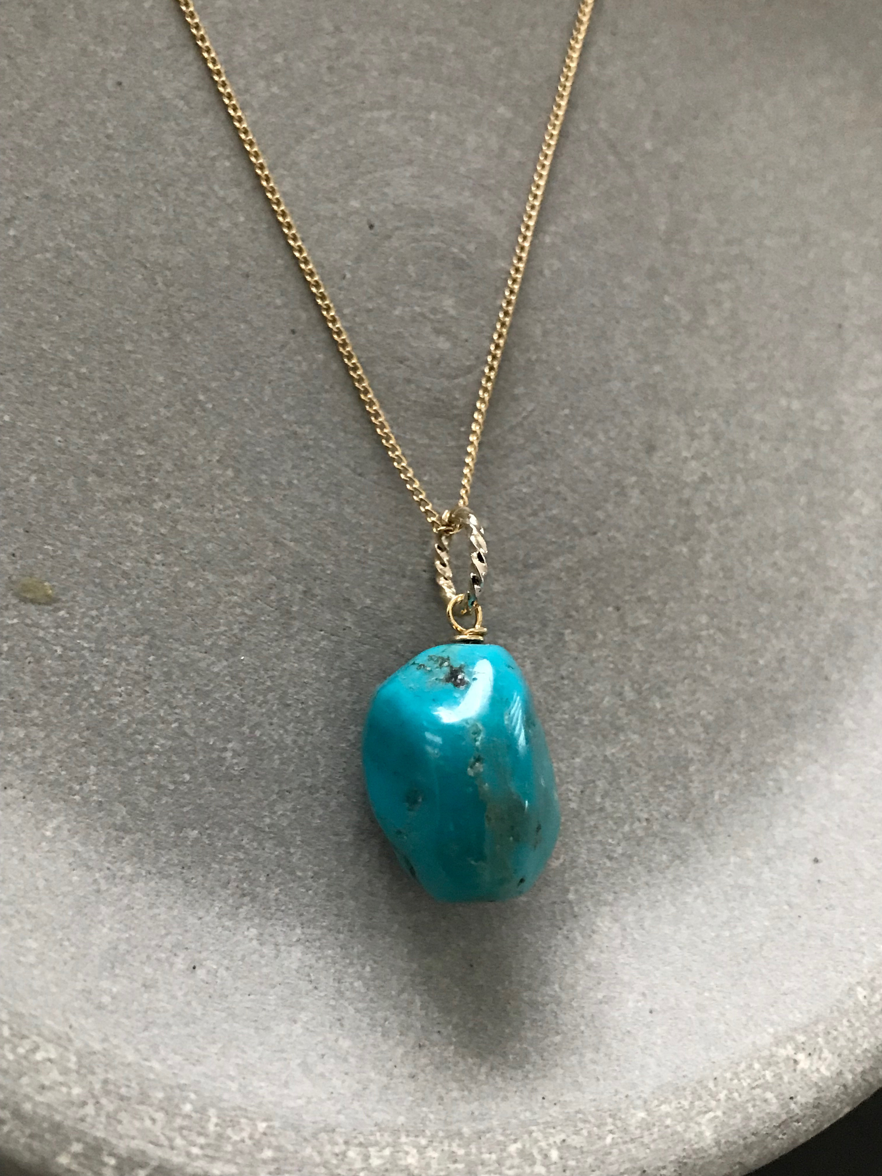 ［再販］大粒の天然ターコイズ♚ペンダントトップ