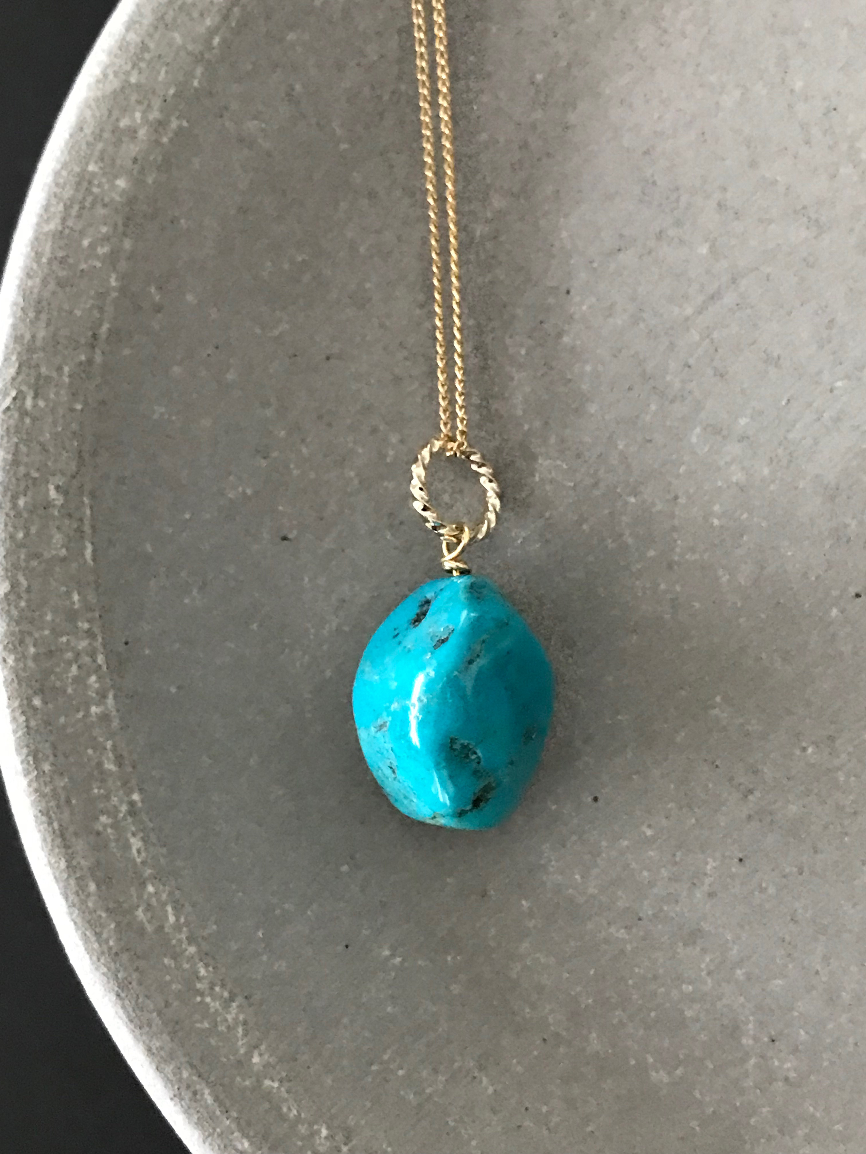 ［再販］大粒の天然ターコイズ♚ペンダントトップ