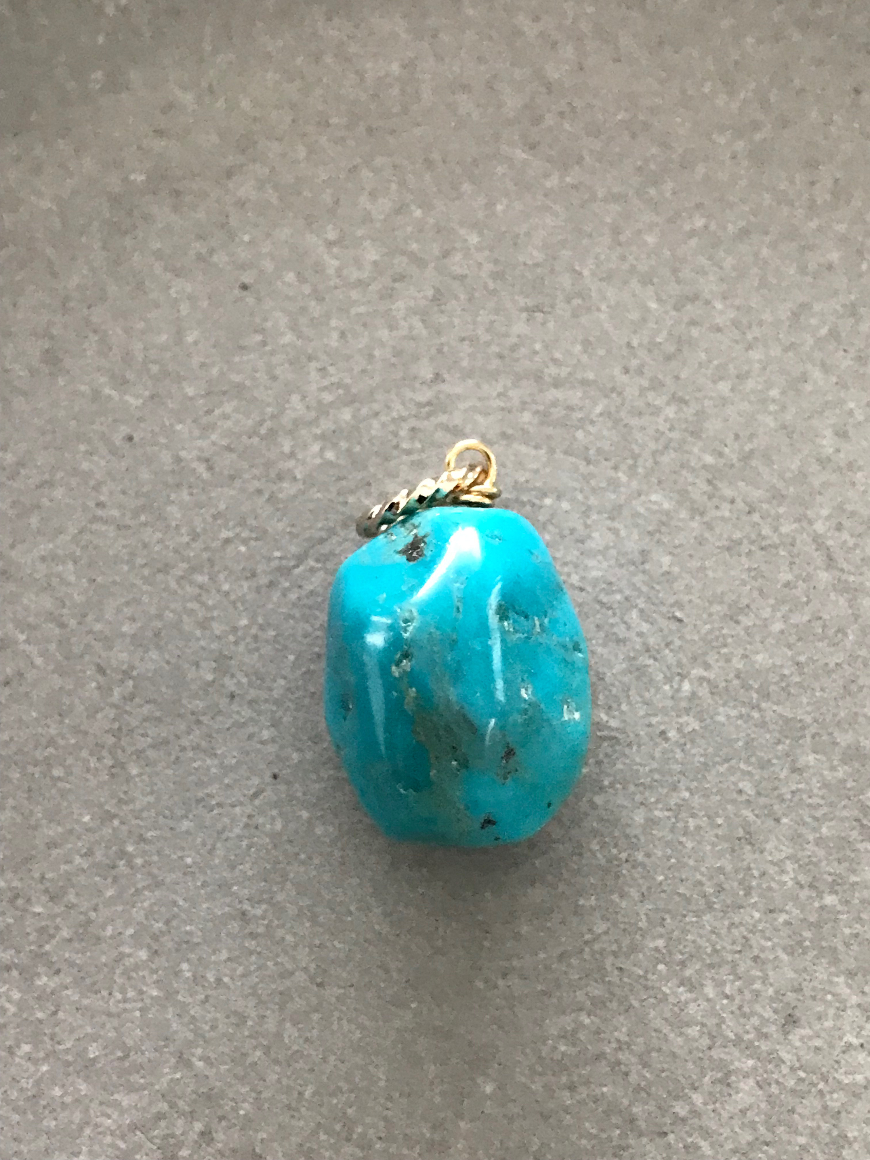 ［再販］大粒の天然ターコイズ♚ペンダントトップ