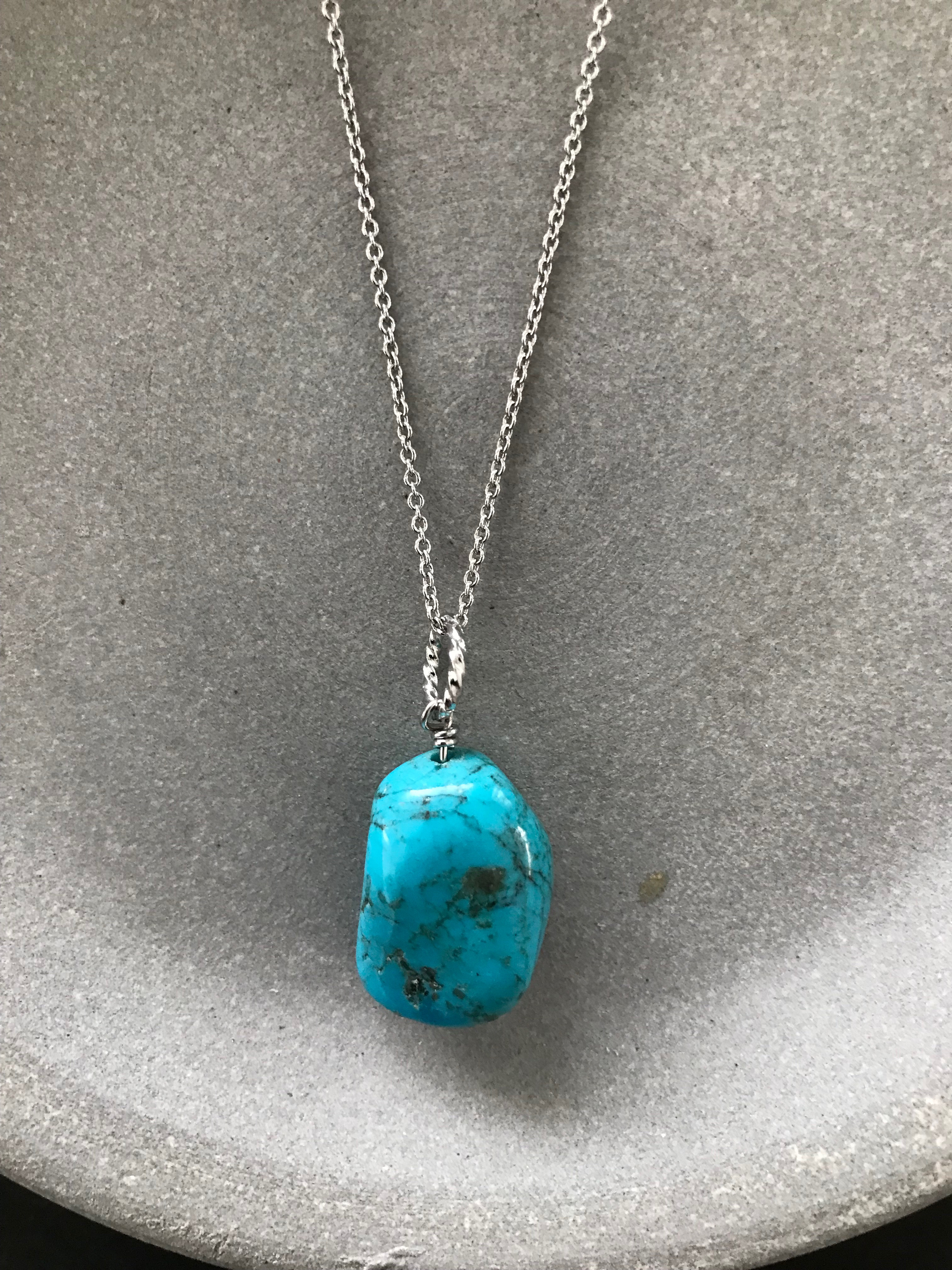 ［再販］大粒の天然ターコイズ♚ペンダントトップ