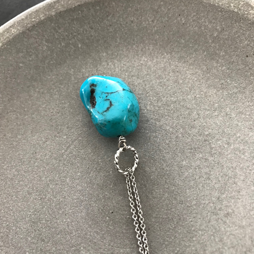 再販］大粒の天然ターコイズ♚ペンダントトップ ペンダントトップ m.y.