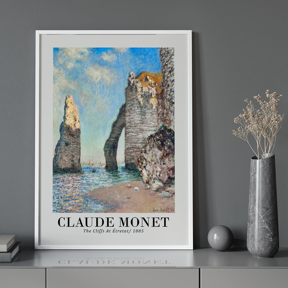 アートポスター モネ エトルタの断崖 印象派 青空と海岸 風景画 癒し系 インテリア 壁飾り 5169 7枚目の画像