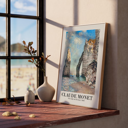 アートポスター モネ エトルタの断崖 印象派 青空と海岸 風景画 癒し系 インテリア 壁飾り 5169 6枚目の画像