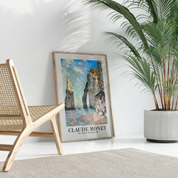 アートポスター モネ エトルタの断崖 印象派 青空と海岸 風景画 癒し系 インテリア 壁飾り 5169 5枚目の画像