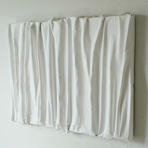 white veil】B3(515×364mm) 白い絵 画家 芸術 壁掛けアート ホワイト