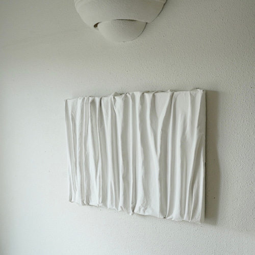 white veil】B3(515×364mm) 白い絵 画家 芸術 壁掛けアート ホワイト