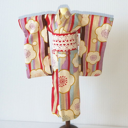 送料無料】22cmドール レトロカフェのエプロンセット(赤) リカちゃん