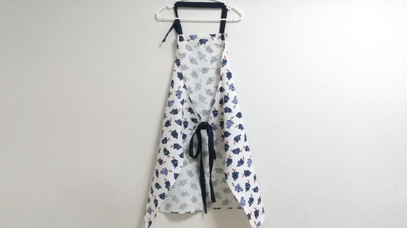 葡萄 サイズ・タイプが選べる 大人用エプロン 7枚目の画像