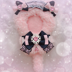 ロゼット×ぬい服 orange check cat^ ܸ. ̫ .ܸ ^♡ ぬい服