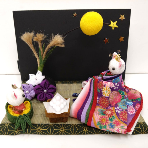 お月見 かぐや姫 ちりめん細工 季節の彩り 秋 その他人形