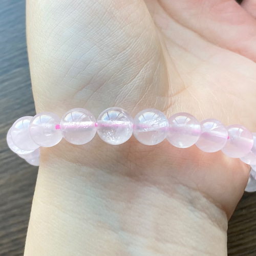 ピンクメタルフォーゼス17mm玉ブレスレット 内周：約18.2cm 16020104