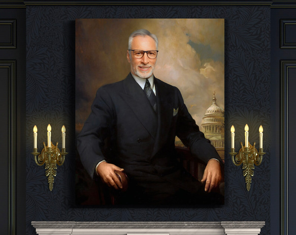 【オーダーメイド】写真からカスタムロイヤルキング天皇皇帝油絵スタイルの肖像画一点物 似顔絵 イラスト彼氏夫の贈り物誕生日 100%