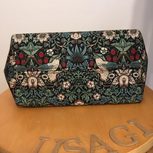 ウィリアムモリス バンブー がま口 バッグ ストロベリーシーフ 着物  