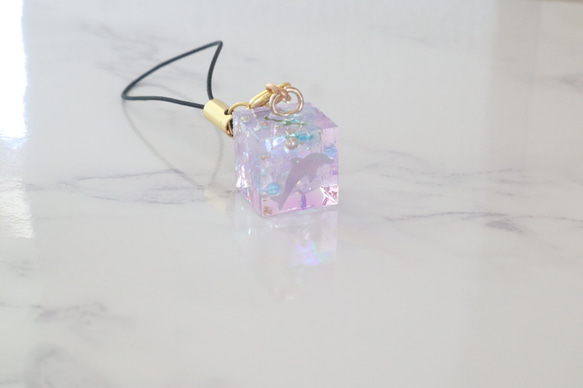 イルカ☆きらめく可愛いキューブストラップ☆海 その他