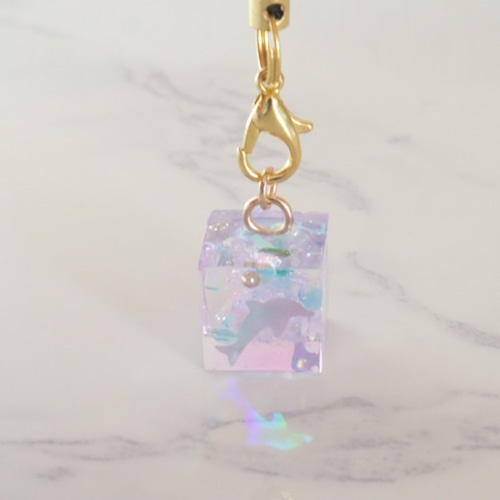 イルカ☆きらめく可愛いキューブストラップ☆海 その他