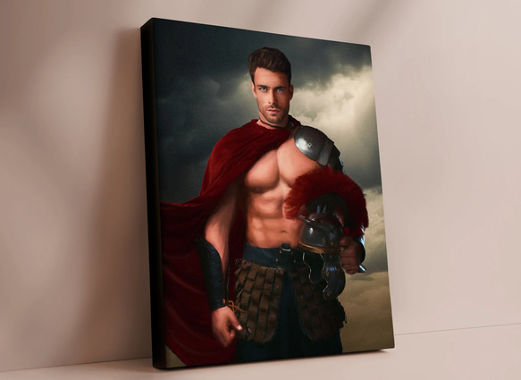 【オーダーメイド】写真からカスタムロイヤルキング天皇皇帝油絵スタイルの肖像画一点物 似顔絵 イラスト彼氏夫の贈り物誕生日 100%