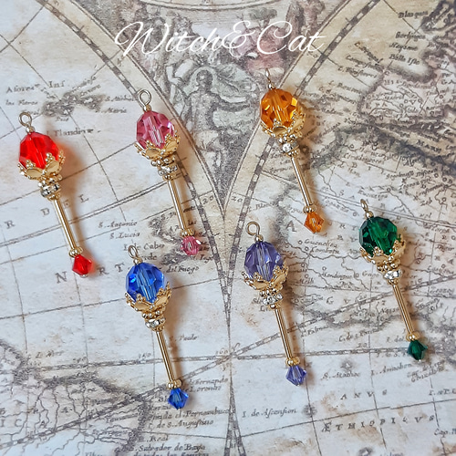 片耳用☆【魔法の杖 ピアス/イヤリング[タンザナイト]】14KGF 魔女