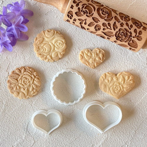 バラ】クッキーローラー〈クッキー型プレゼント付き！〉/送料無料