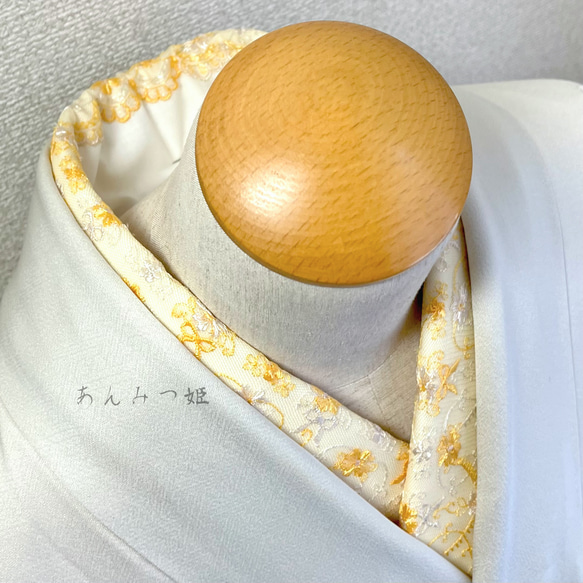 洗える刺繍半衿  リボン 3枚目の画像