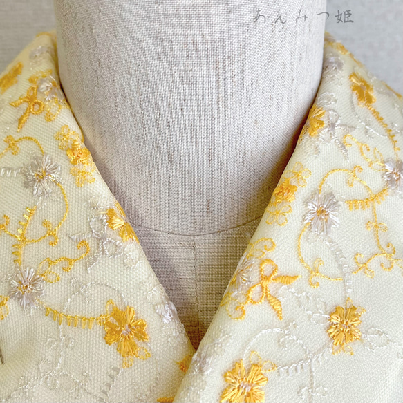 洗える刺繍半衿  リボン 5枚目の画像