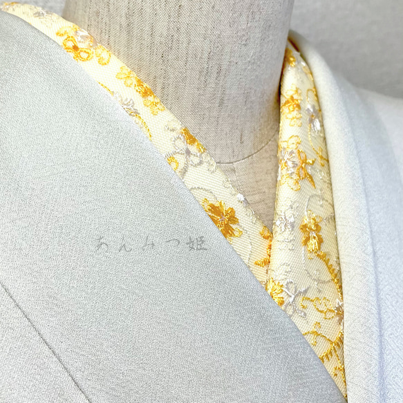 洗える刺繍半衿  リボン 2枚目の画像