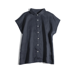 夏  4色  レディース ラミー シャツ  半袖 シャツ   開襟 シャツ  カジュアル シャツ 3枚目の画像
