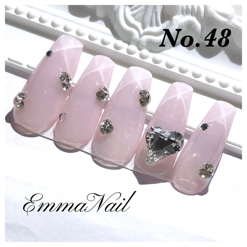 ジェルネイルチップ オーダーネイル ワンホンネイル 綺麗系 韓国 うる  