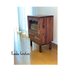 無垢ひのき材】木とアイアンのスタイルハンガーラック ミッド