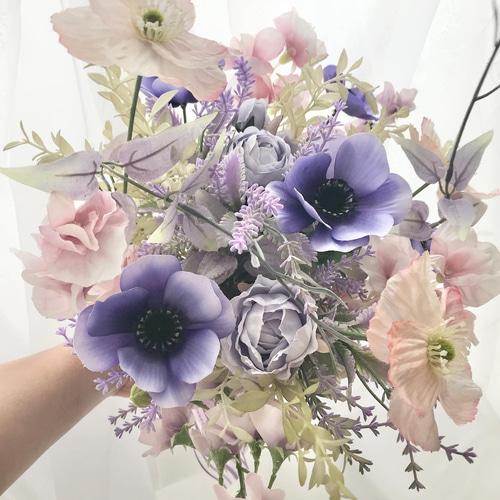 優しい色合わせ♪ラベンダー＆ピンクのブーケ ブーケ 花こふれ 通販