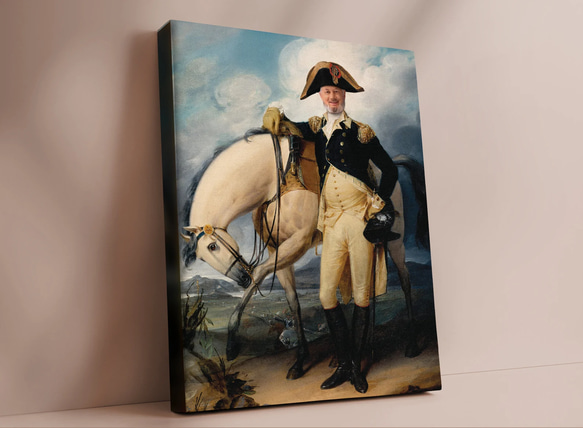 【オーダーメイド】写真からカスタムロイヤルキング天皇皇帝油絵スタイルの肖像画一点物 似顔絵 イラスト彼氏夫の贈り物誕生日 100%