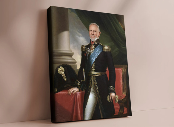 【オーダーメイド】写真からカスタムロイヤルキング天皇皇帝油絵スタイルの肖像画一点物 似顔絵 イラスト彼氏夫の贈り物誕生日 100%