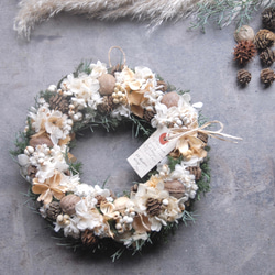 シマエナガのクリスマスリース リース みにけい 通販 14927309｜Creema