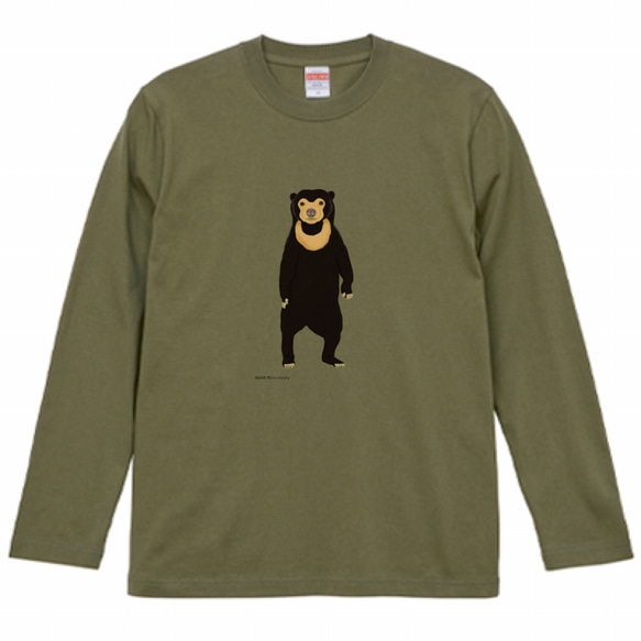OPENYARI OY クマイラスト 長袖Tシャツ m24903749410_1.jpg?1725202273