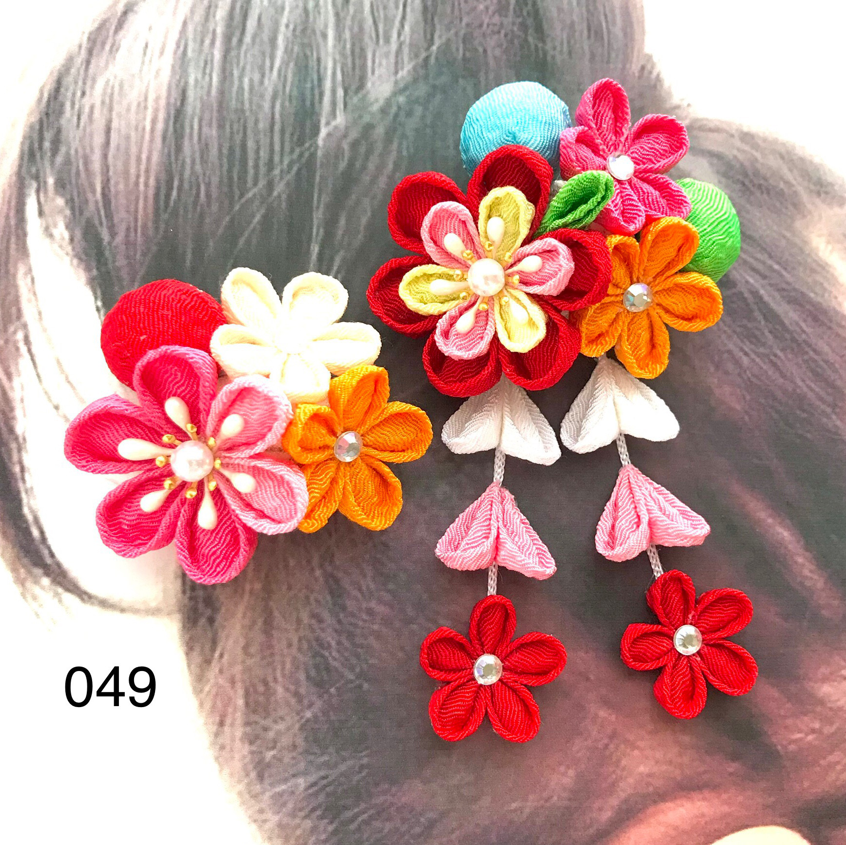 ベビーヘアクリップ キッズヘアピン 七五三 和柄 髪飾り 浴衣 着物 お祝い 七五三 髪飾り 子供 キッズ 3歳 浴衣 つまみ細工 クリップピン