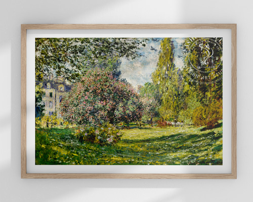 アートポスター モネ 庭園 花 グリーン 印象派 名画 風景画 ナチュラル