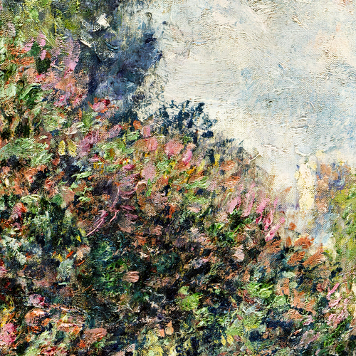 アートポスター モネ 庭園 花 グリーン 印象派 名画 風景画 ナチュラル