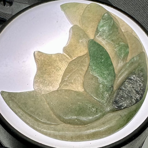 最新作品 月と蓮 内モンゴル翡翠 ネックレス・ペンダント ケン