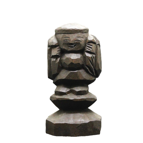 大黒天（14cm dk3557）仏像 円空仏 摸刻 木彫 彫刻 円空工房クリーマ店
