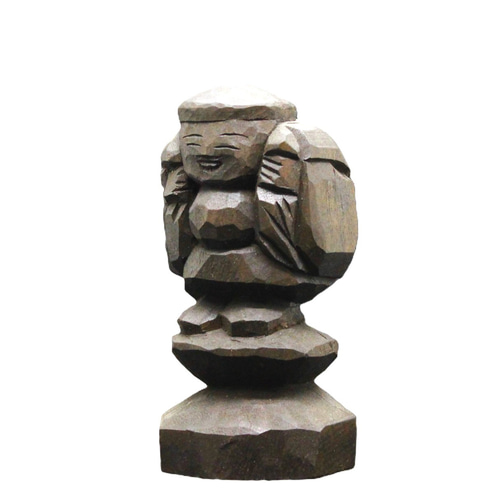 大黒天（14cm dk3557）仏像 円空仏 摸刻 木彫 彫刻 円空工房クリーマ店
