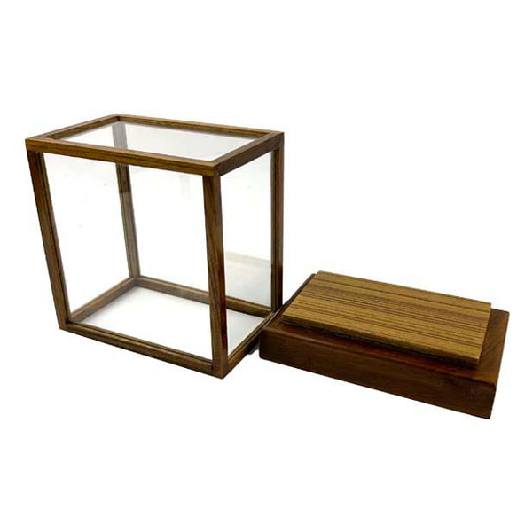 木製ガラスキューブケース ディスプレイ 3枚目の画像