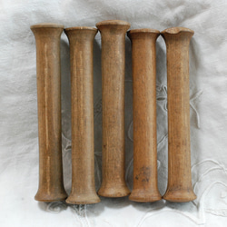 アンティーク 木製糸巻き スプール 5本セットB 1枚目の画像